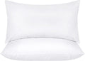 Throw Pillows Insert (Pack of 2, White) - 12 x 20 Inches Bed and Couch Pillows - Indoor Decorative Pillow