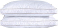 Goose Feathers and Down Pillow for Sleeping Gusseted Bed Hotel Collection Pillows, Standard, Set of 2
