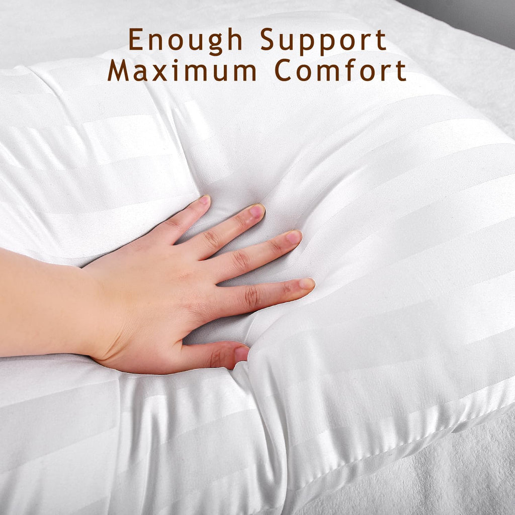 Queen Size Pillows for Side and Back Bed Pillows for Sleeping 2 Pack Sleepers Super Soft Down Alternative Microfiber Filled Pillows 20 x 30 Inches