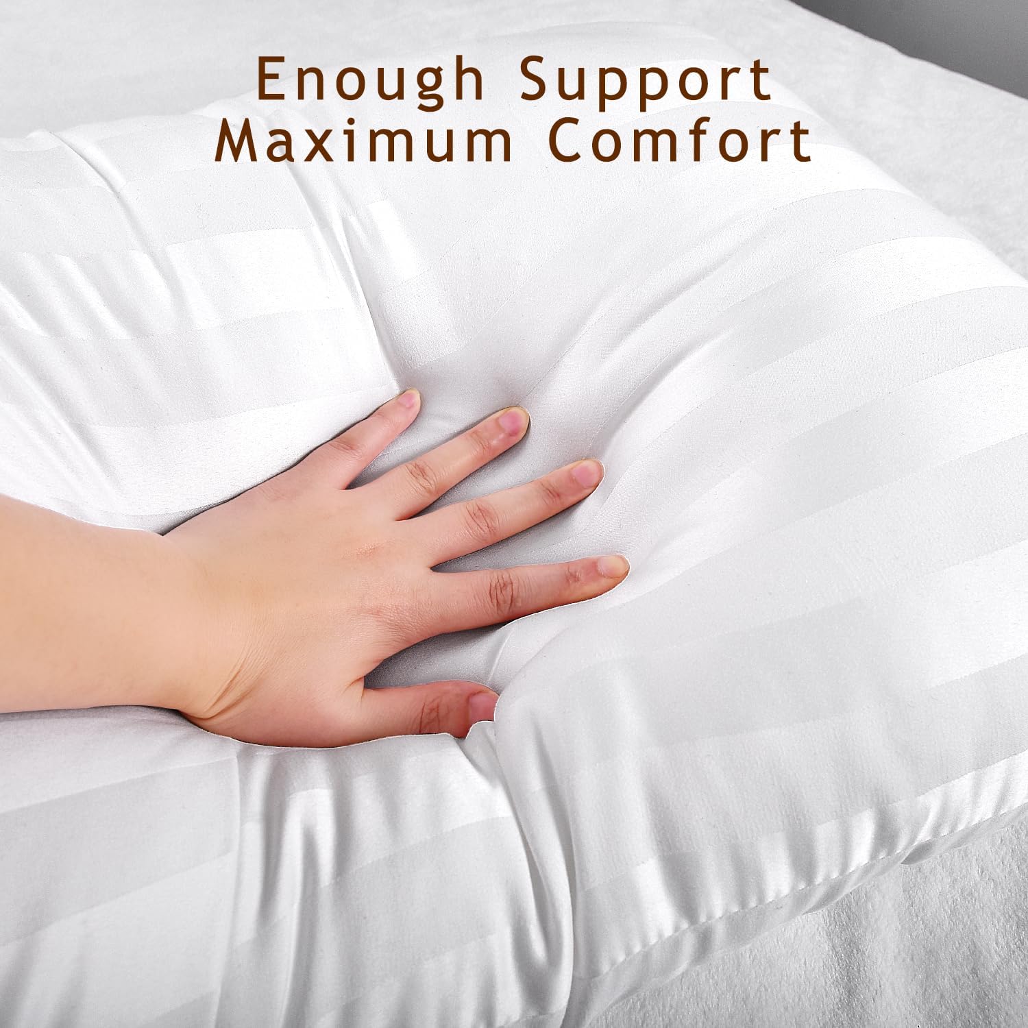 Queen Size Pillows for Side and Back Bed Pillows for Sleeping 2 Pack Sleepers Super Soft Down Alternative Microfiber Filled Pillows 20 x 30 Inches