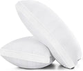 Hotel Bed Pillows Queen Size Set of 2- Medium Soft Down Alternative Pillow with Cooling Side Mesh for Side, Back or Stomach Sleepers