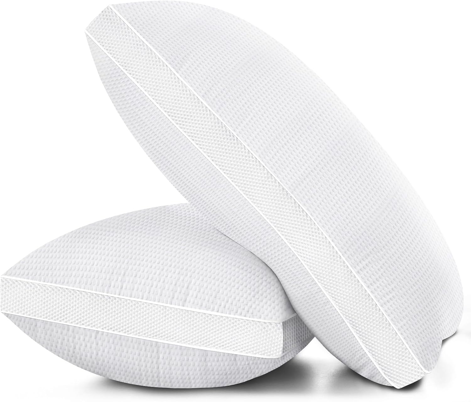 Hotel Bed Pillows Queen Size Set of 2- Medium Soft Down Alternative Pillow with Cooling Side Mesh for Side, Back or Stomach Sleepers