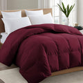 Queen Burgandy Comforter,All Season Quilted Down Alternative Duvet Insert with Corner Tabs, Breathable Bed Comforter, Summer Warm,Burgandy (88"x88")