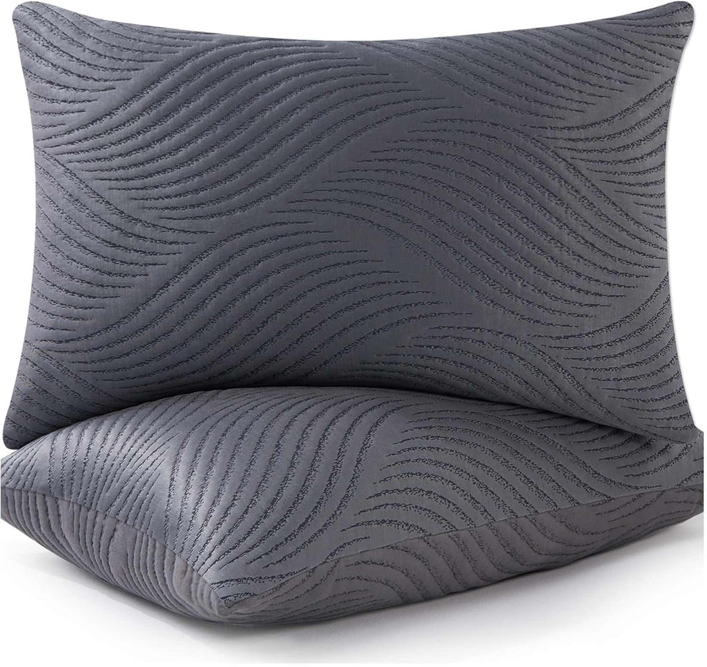 Pillows Queen Size Set of 2 Cooling Memory Foam Pillows for Sleeping Adjustable Medium Firm Back and Side Sleeper