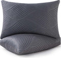 Pillows Queen Size Set of 2 Cooling Memory Foam Pillows for Sleeping Adjustable Medium Firm Back and Side Sleeper